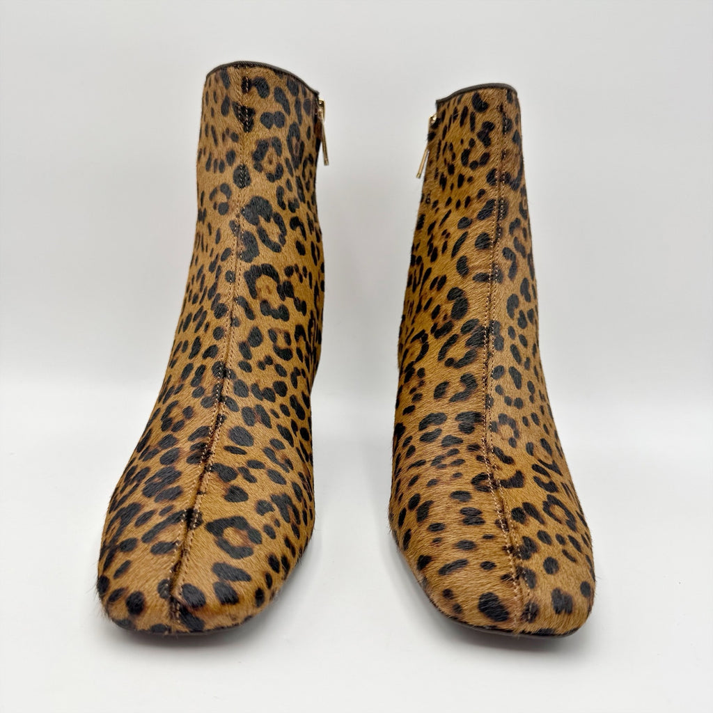 Sam Edelman Womens Paige 2 Ankle Booties Size 8.5 M Leopard Print Leather NWOB