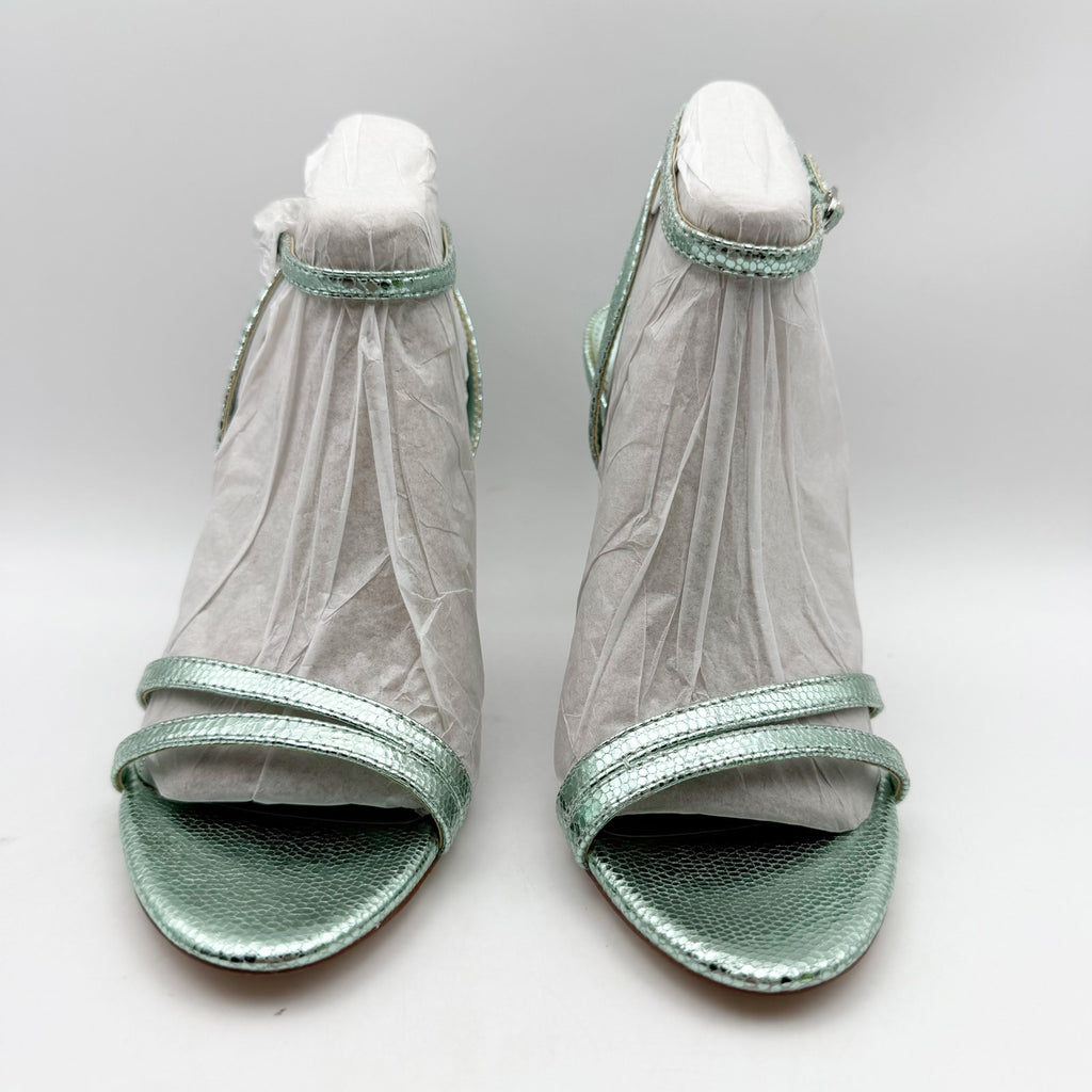 Sam Edelman Womens Gemmie Ankle Strap Heels Size 6.5 M Sea Green Sandals NIB