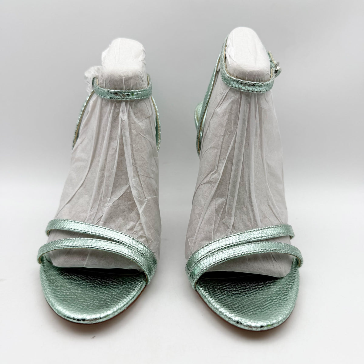 Sam Edelman Womens Gemmie Ankle Strap Heels Size 6.5 M Sea Green Sandals NIB
