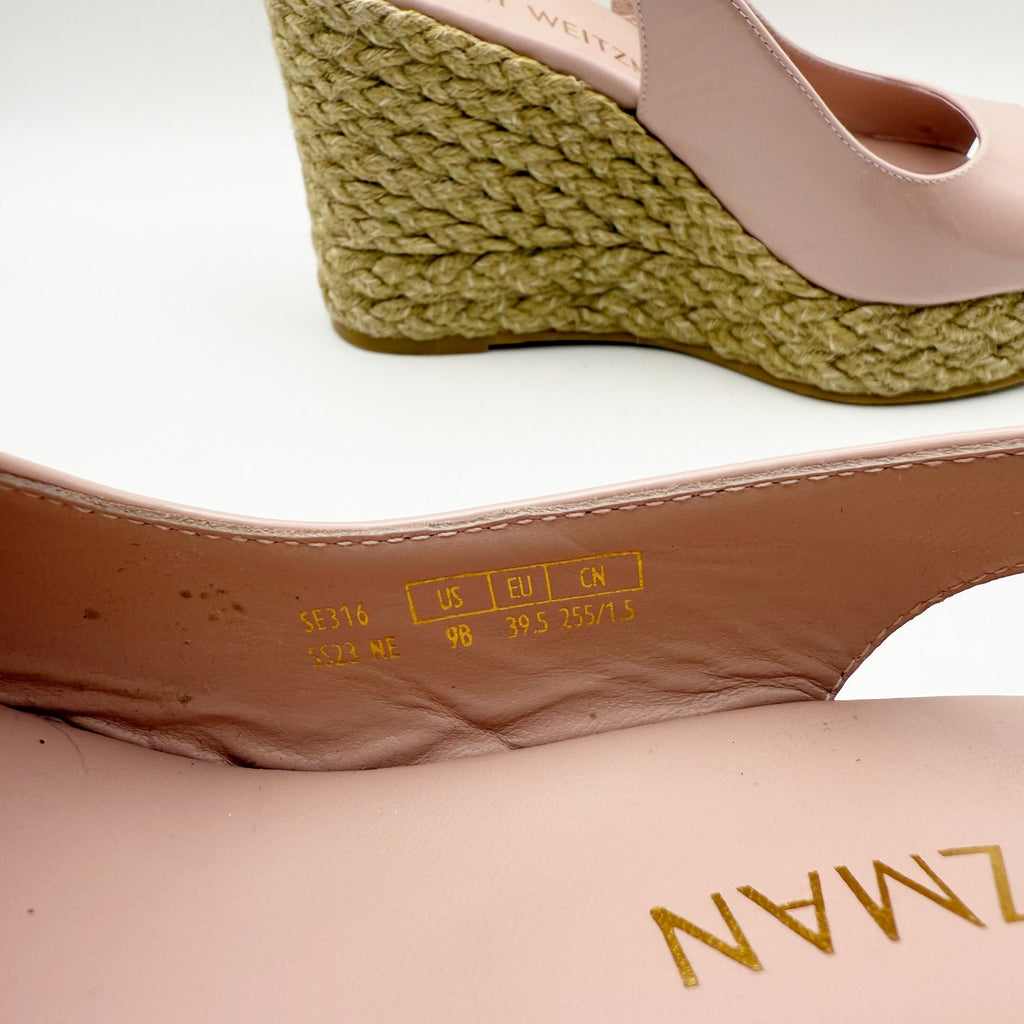 Stuart Weitzman Womens Island Sandal Espadrille Wedge US 9B EU 39.5 Pink NIB