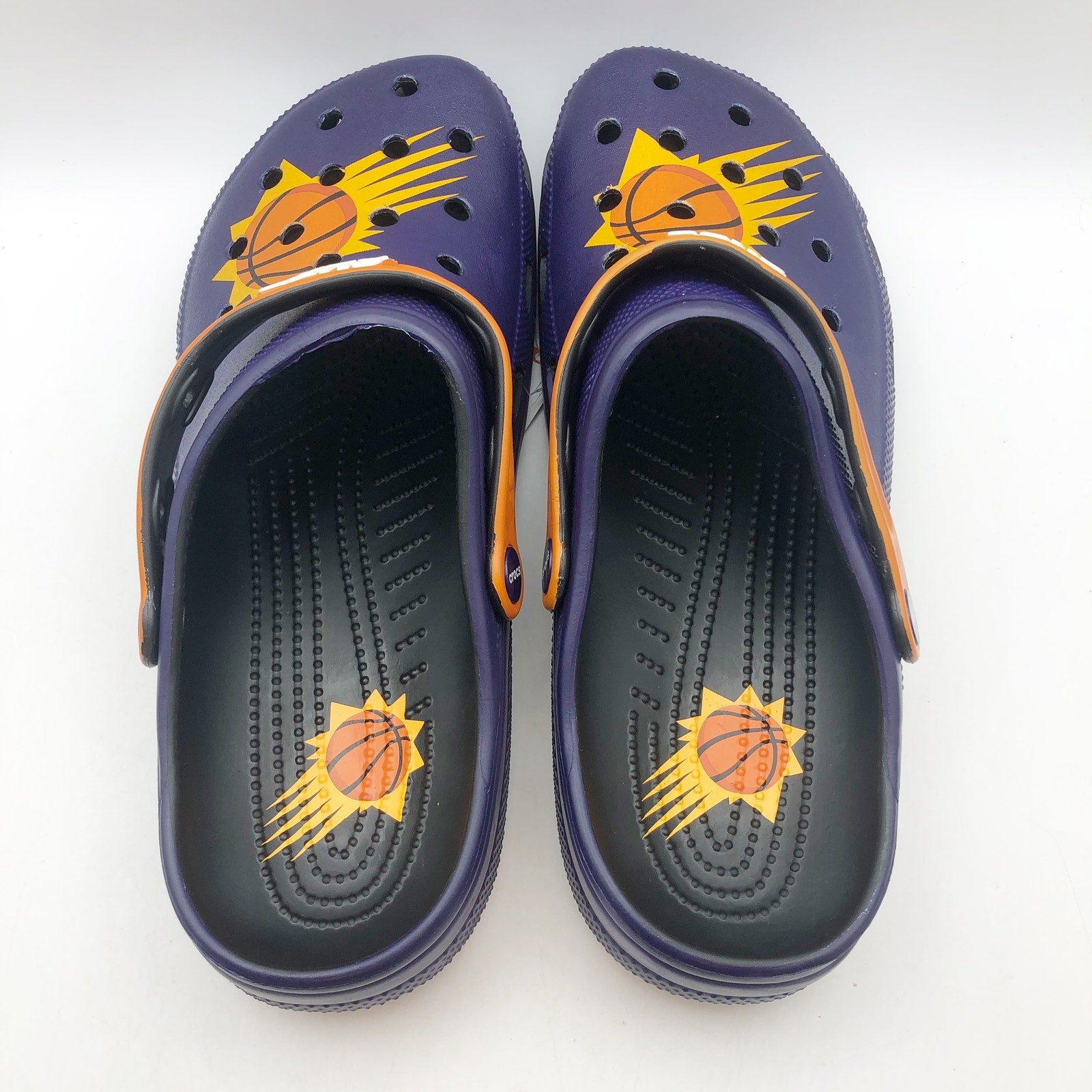 Crocs Mens NBA Phoenix Suns Classic Clogs Size 11 Black Purple NWT