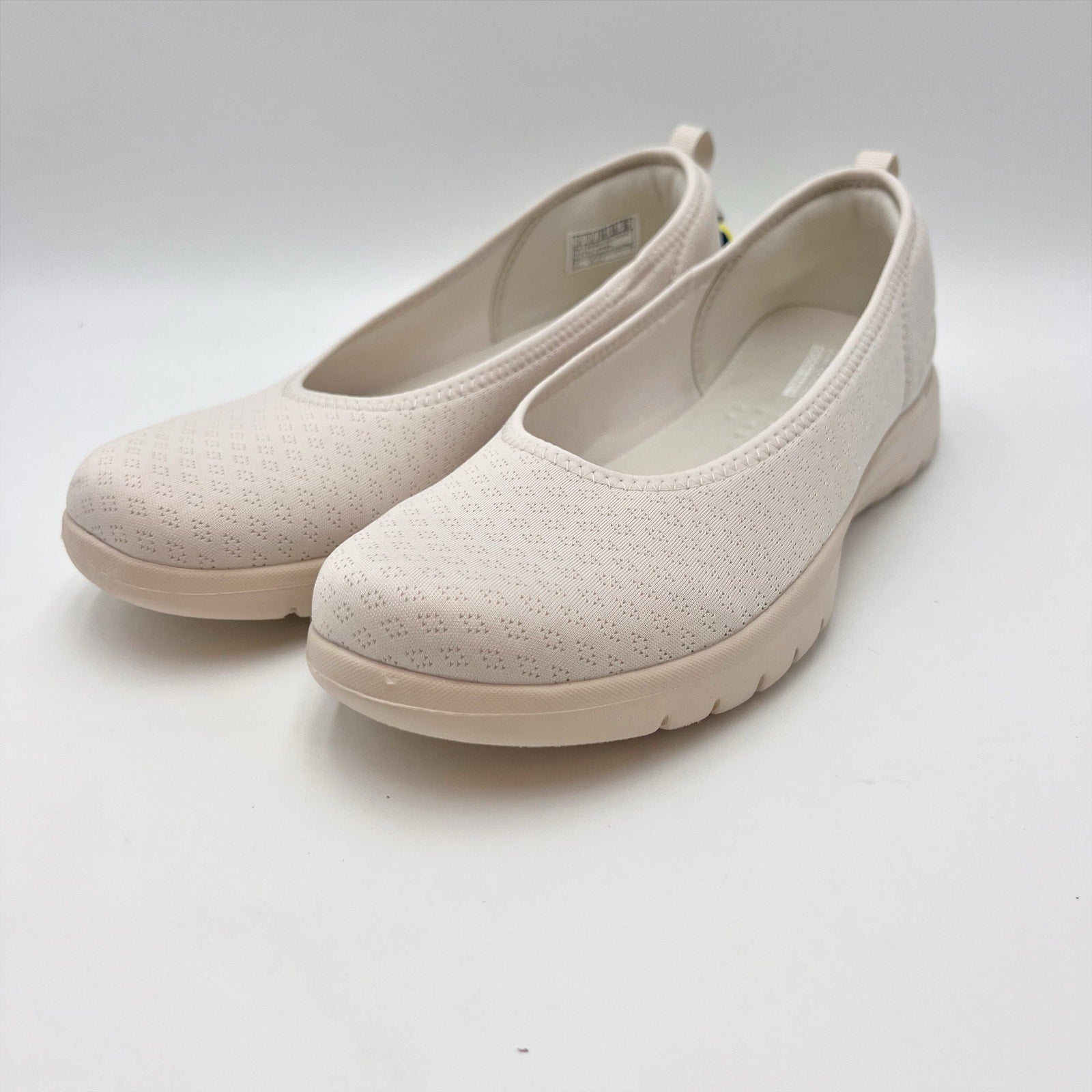 Skechers Womens On The Go Flex Sienna Flat Shoes Size 9 Natural Cream NIB