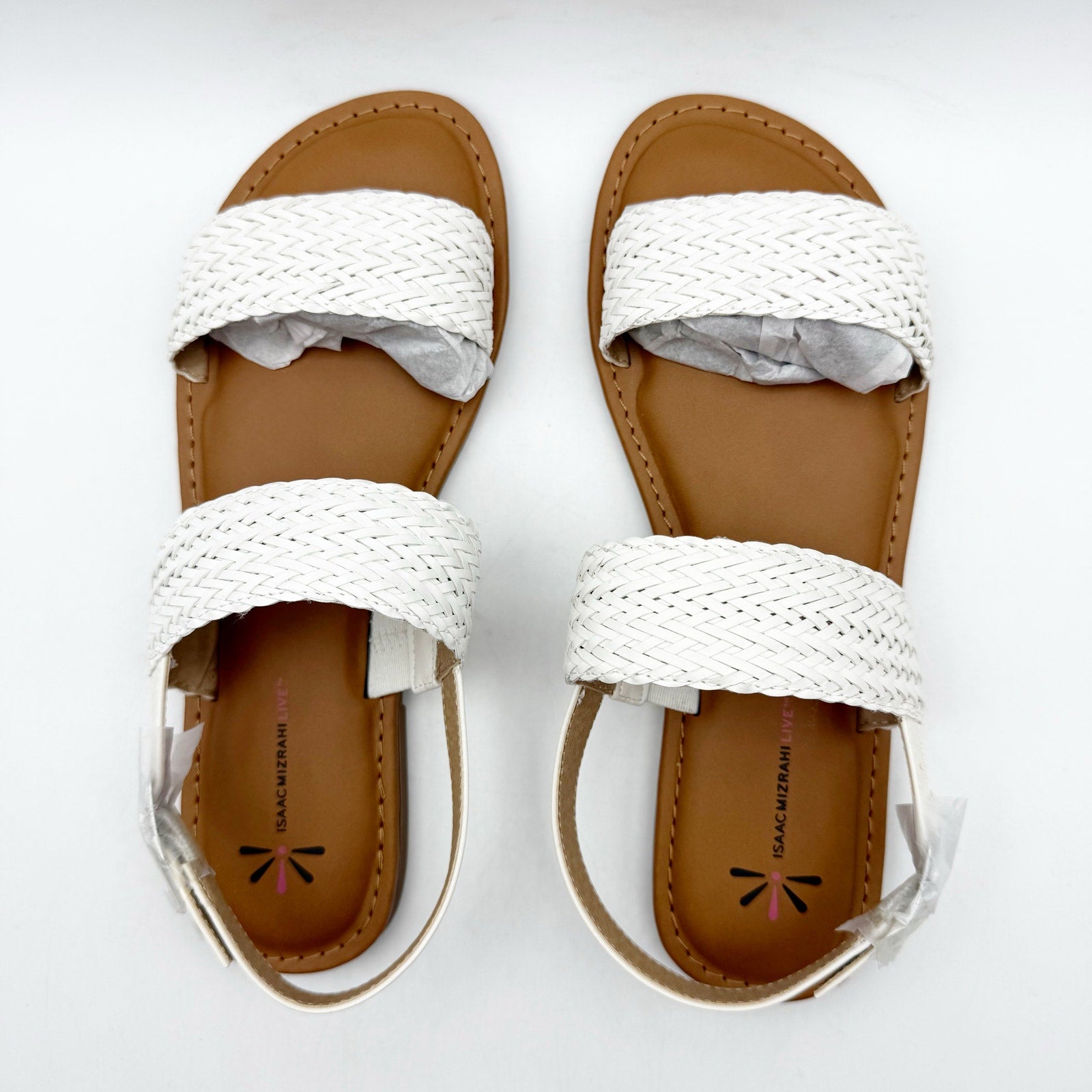 Isaac Mizrahi Live Womens Rosalyn Sandals US 7.5 M EU 37.5 White NIB