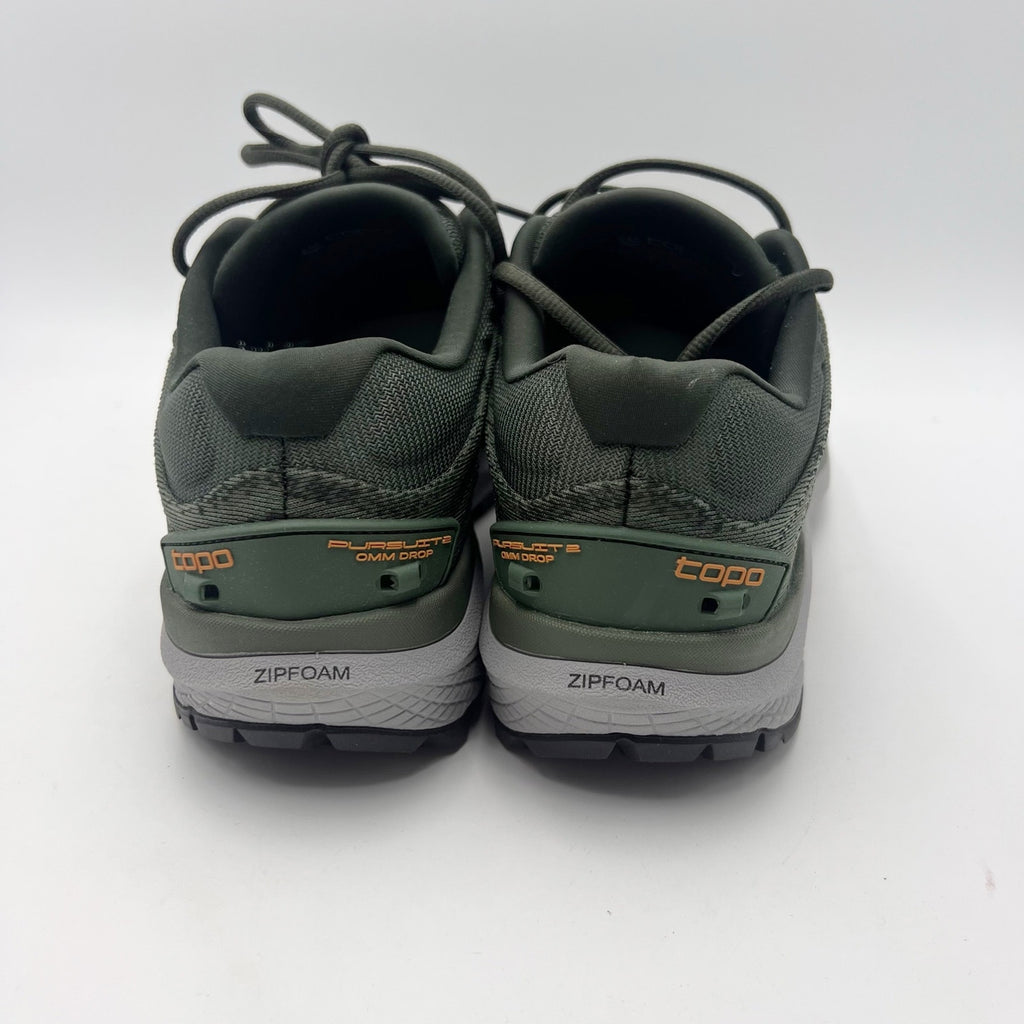 Topo Athletic Mens Pursuit 2 Trail Athletic Shoes Size 10 Green Running NIB