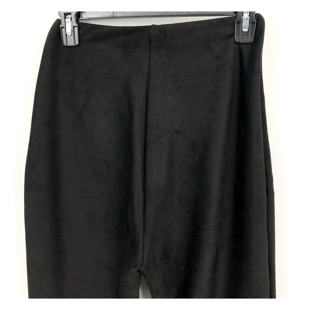 COMMANDO Women's Faux Suede Leggings Medium Black High Rise Stretch NWT