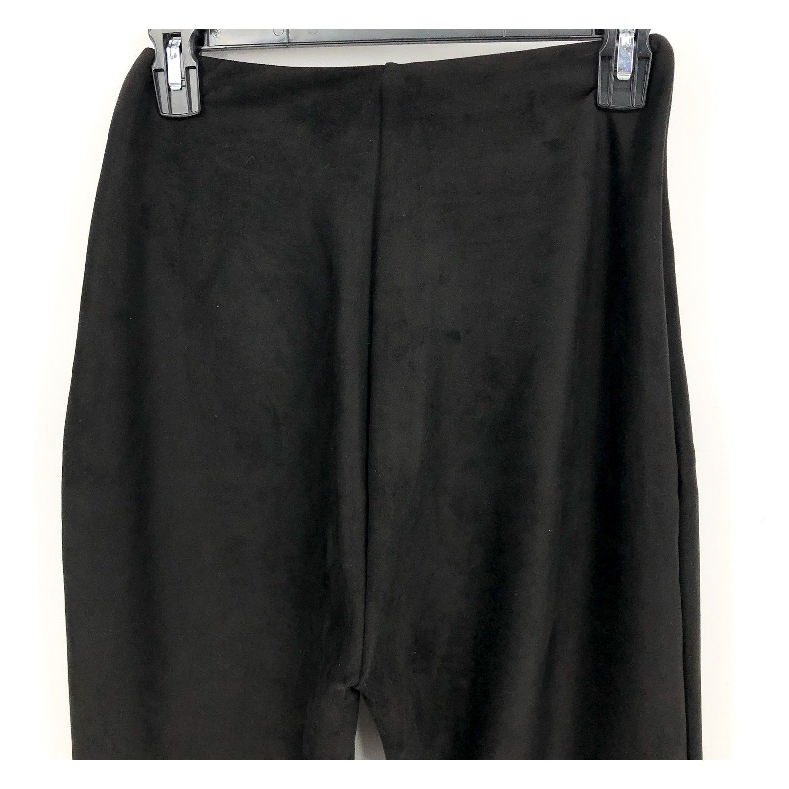 COMMANDO Women's Faux Suede Leggings Medium Black High Rise Stretch NWT