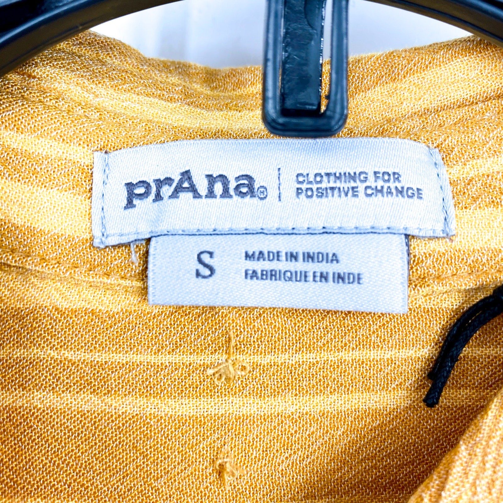 PRANA Women's Fernie Swim Cover Up Shirt Small Gold Deep Solstice Stripe NWT