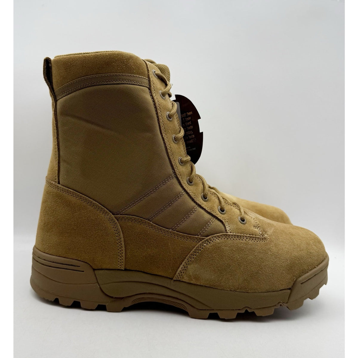 T3865. Original S.W.A.T.- MENS 15 WIDE- Classic 9" Boots Tan Coyote Slip Resistant NIB