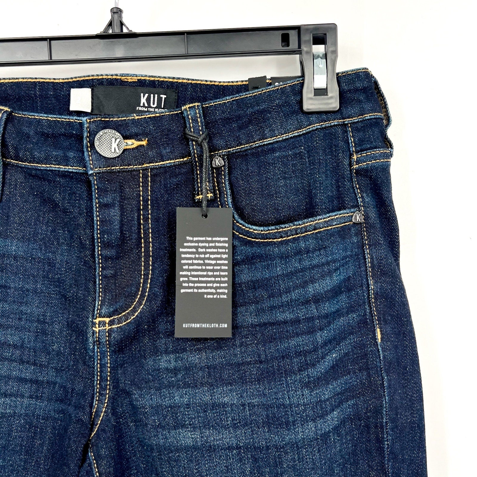 KUT FROM THE KLOTH Catherine Boyfriend Jeans Size 2 Dark Blue Wash NWT