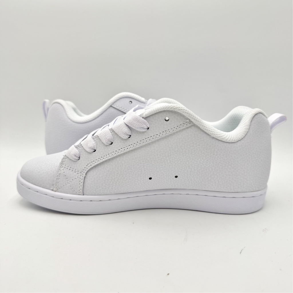 DC Womens Court Graffik Skate Sneakers Size 8 EU 39 White Leather NWOB