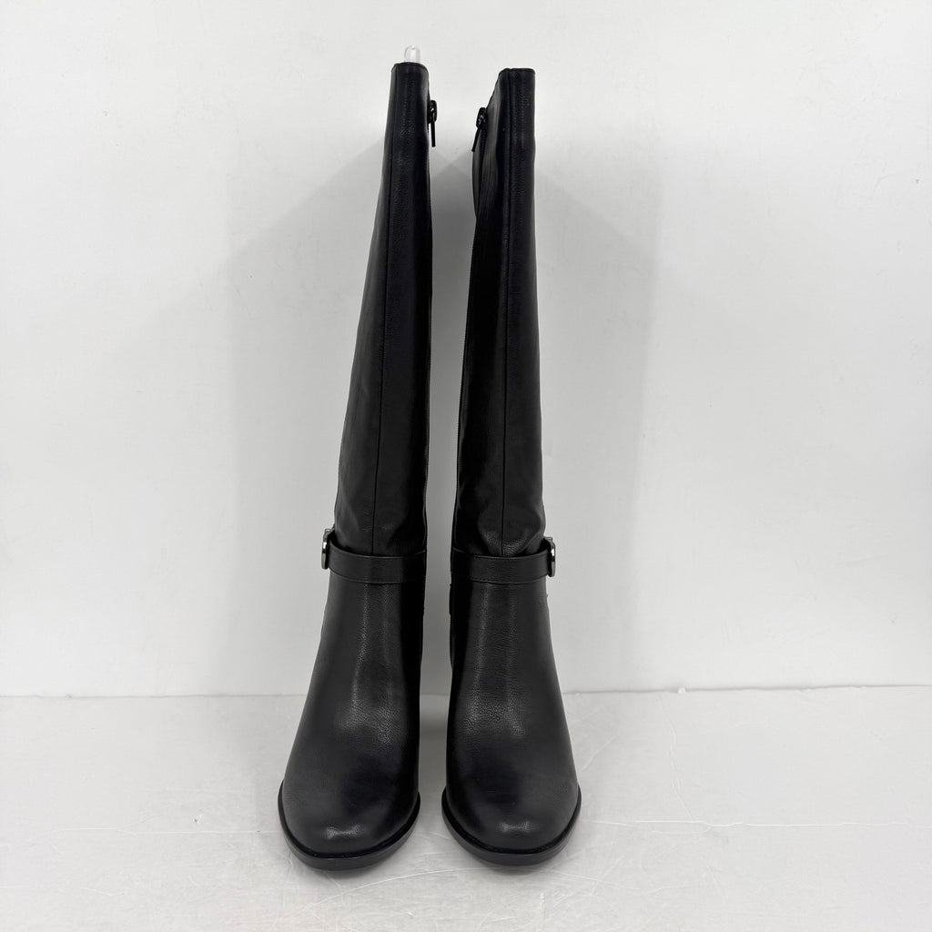 Naturalizer Womens Joslynn Knee High Boots SIZE 7 M Black Vegan Leather NIB