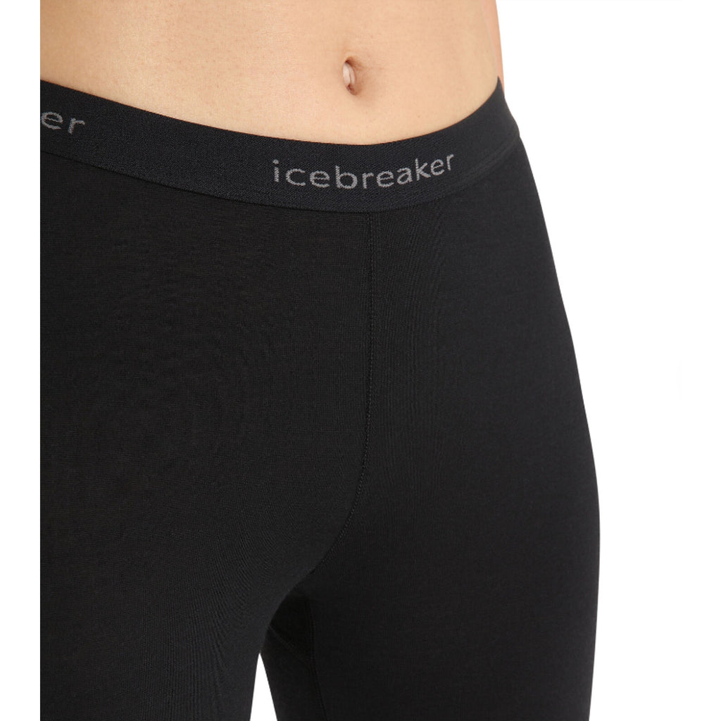 ICEBREAKER Women's Merino 200 Oasis Thermal Leggings XS Black Base Layer NWT