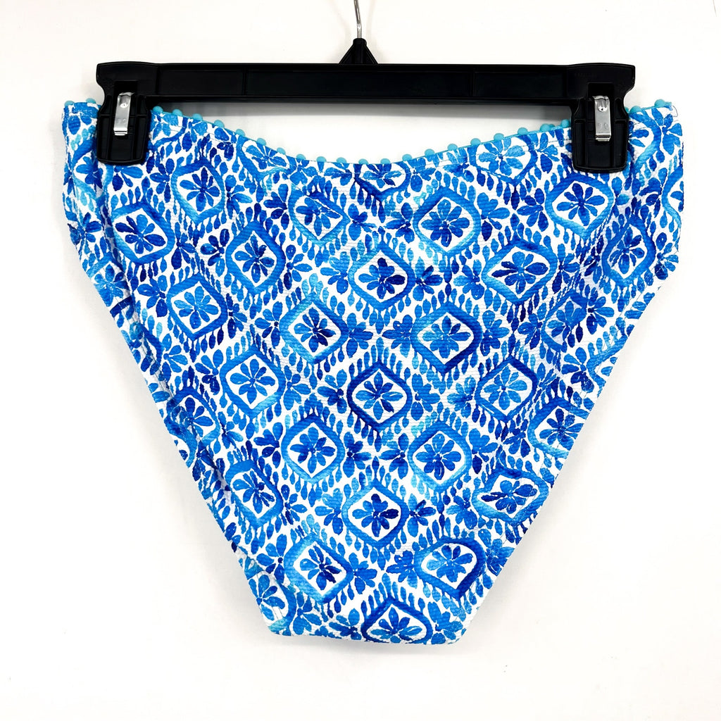 TOMMY BAHAMA Shell Beach Bandini Top Bikini Bottom Medium Blue Island Cays NWT