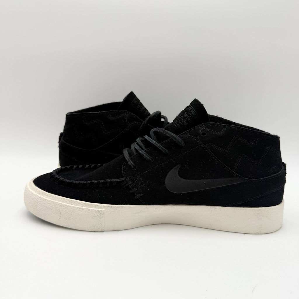 Nike Big Kids Zoom Stefan Janoski Mid SB Sneakers Size 5.5 Black Leather NWOB
