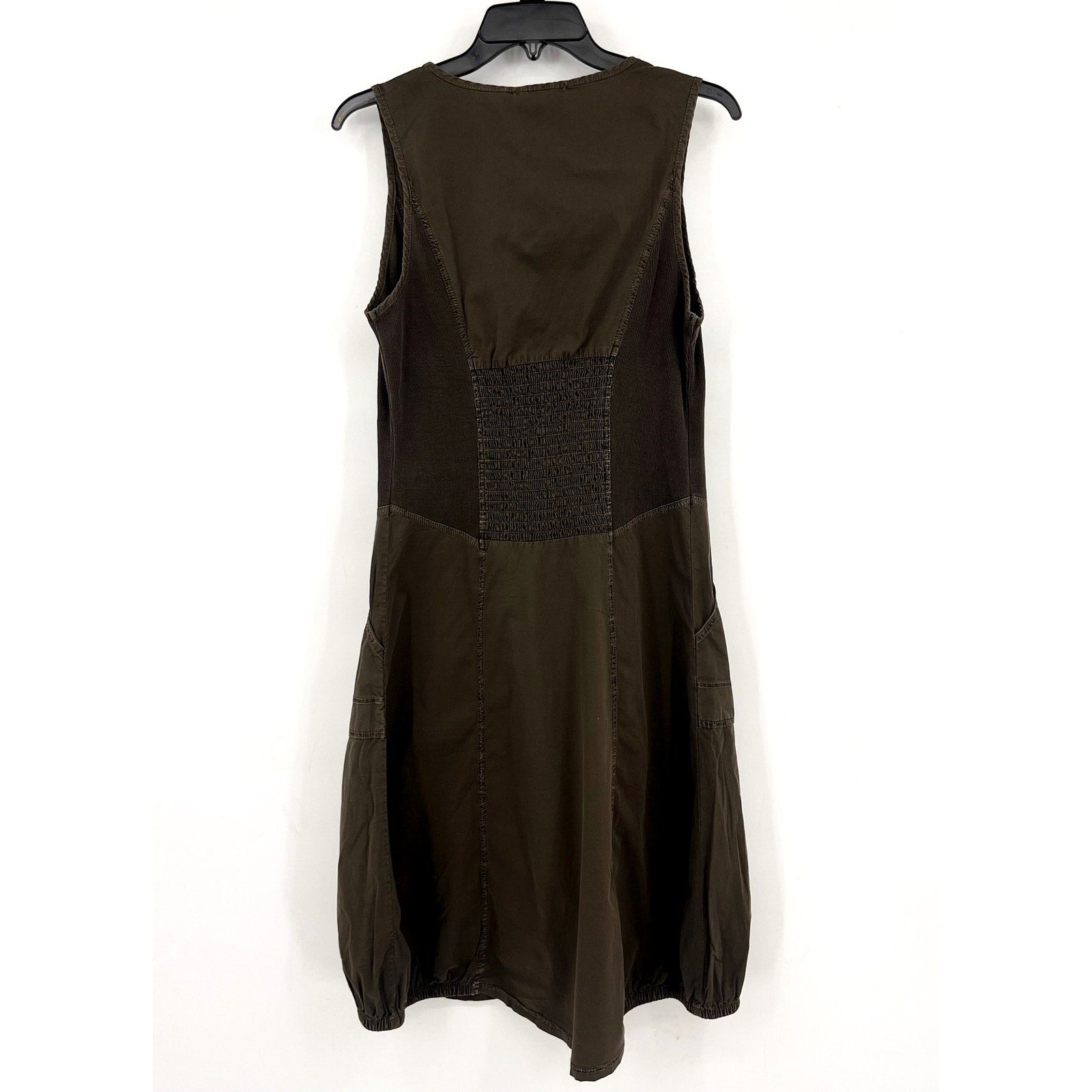 XCVI WEARABLES Gibbon Tank Dress Small Olive Green Sleeveless V Neck NWT
