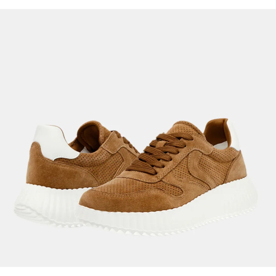 Steve Madden Women's Shereen Suede Sneaker Chestnut Brown Size 8