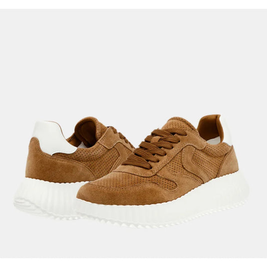 Steve Madden Women's Shereen Suede Sneaker Chestnut Brown Size 8