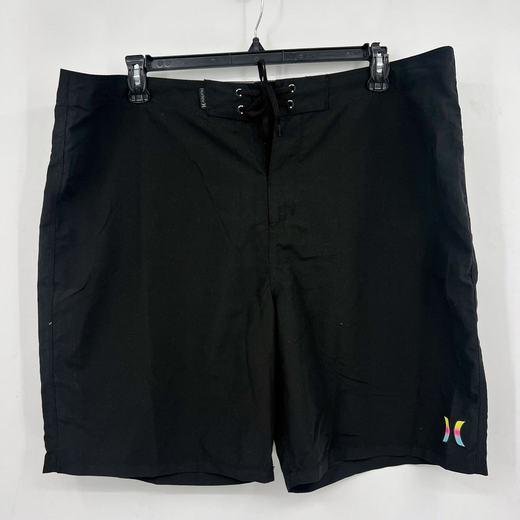 HURLEY Mens One and Only Gradient Board Shorts Size 40 Black Drawstring NWT
