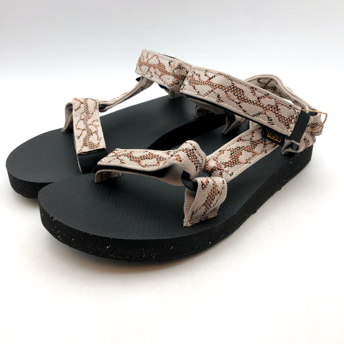 TEVA Womens Original Universal ReLoop Sandals Size 8 EU 38 Natural Black NIB