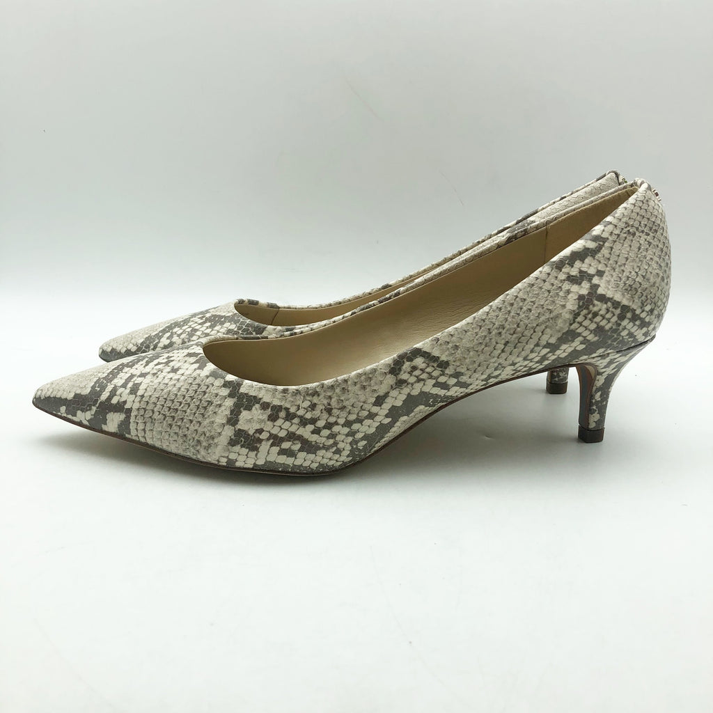 Sam Edelman Womens Dori Pumps US 8 M EU 38.5 Taupe Snake Print Leather NIB