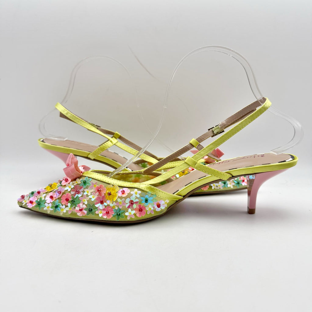 Blue by Betsey Johnson Womens Sadyy Heel US 11 M Multicolor Vegan Leather NWOB