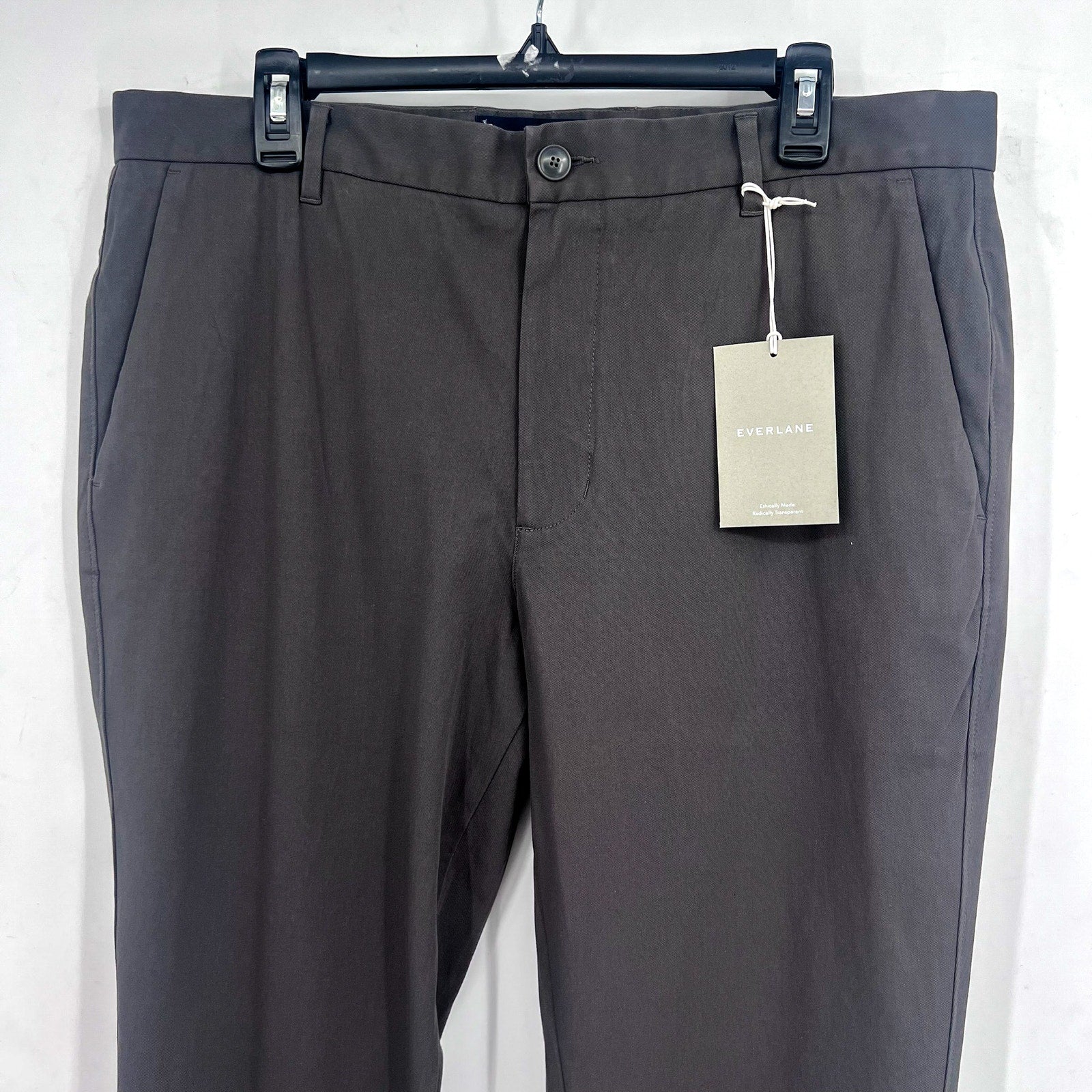 EVERLANE UNIFORM Men's The Performance Chino 36x34 Slate Grey Stretch Pants NWT