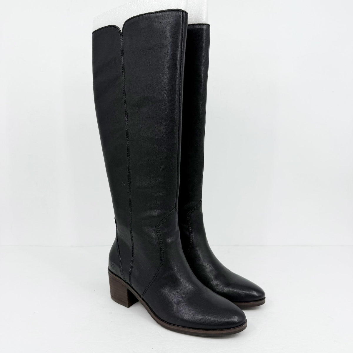 Lucky Brand Womens Cashlin Heeled Knee High Boots Size 6.5 M Black Leather NIB