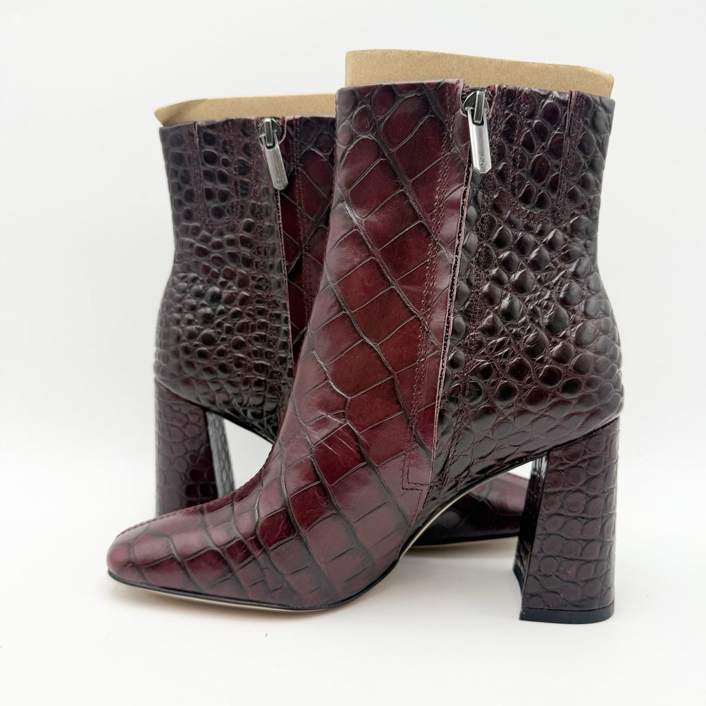 Sam Edelman Womens Codie Ankle Bootie Size 5 M Bordeaux Red Leather NIB