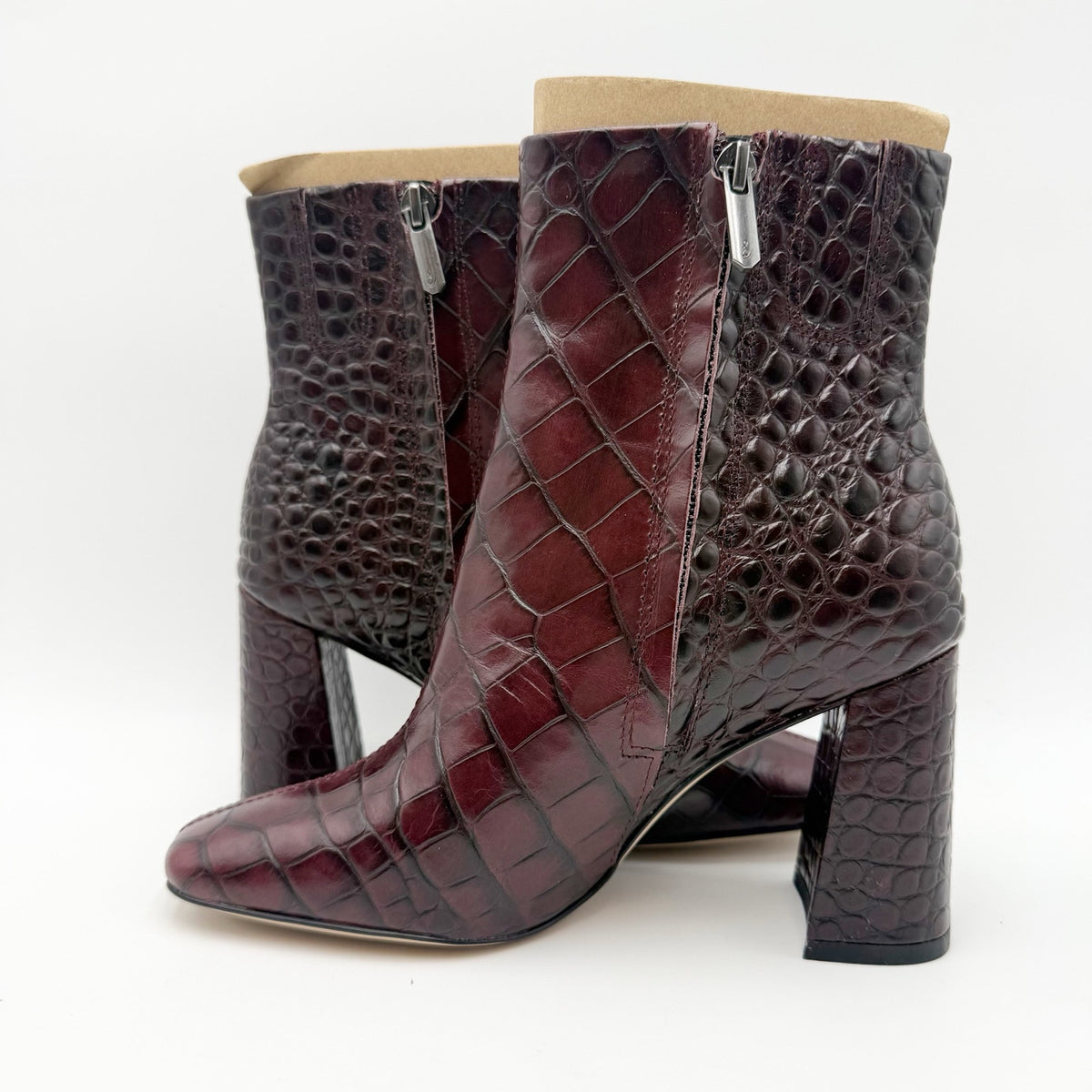 Sam Edelman Womens Codie Ankle Bootie Size 5 M Bordeaux Red Leather NIB