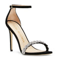 Stuart Weitzman Women Nudistcurve 100 Highshine Sandal US 9.5 Black Leather NWOB