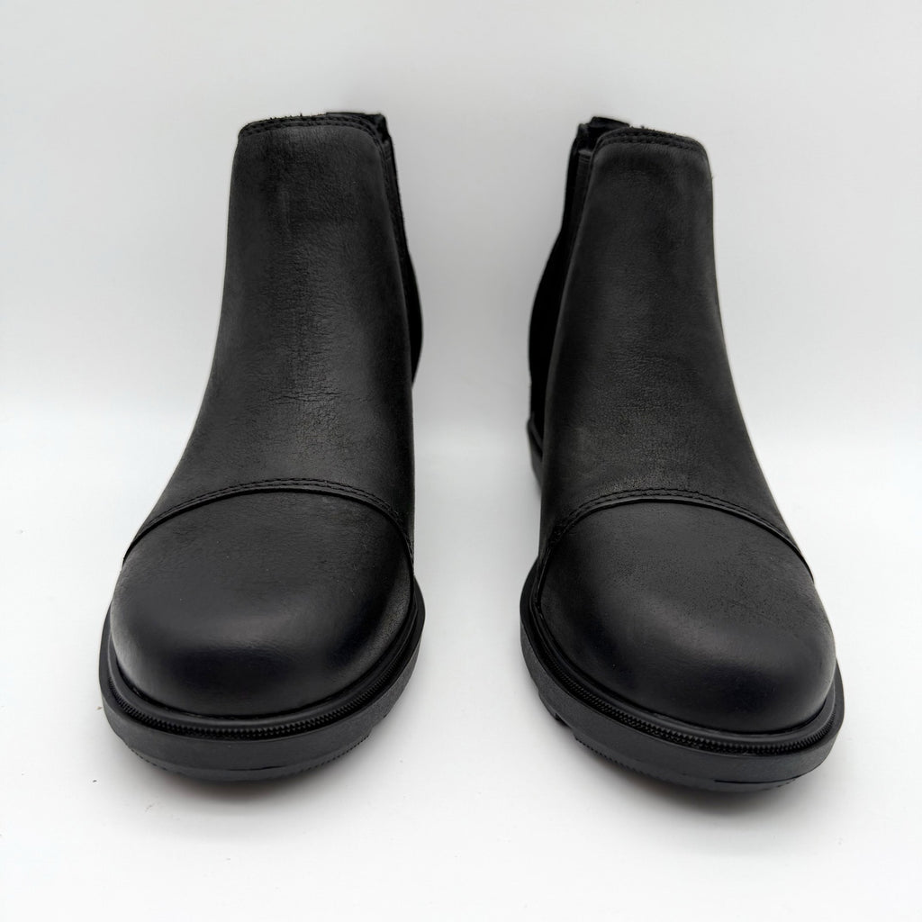 Sorel Womens Evie ll Chelsea Ankle Bootie US 7 EU 38 Black Suede Waterproof NIB