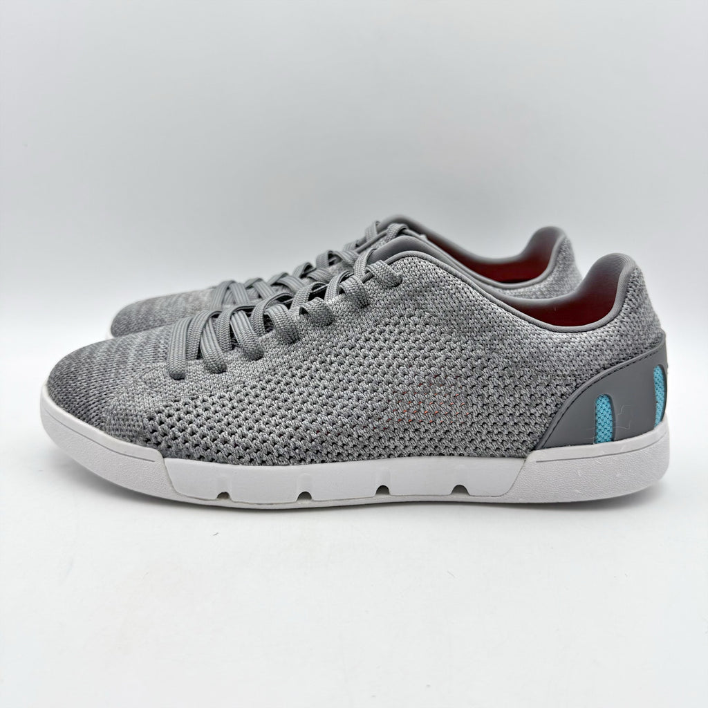 SWIMS Mens Tennis Knit 2.0 Casual Sneakers Size 8 EU 41 Grey Knit NWOB