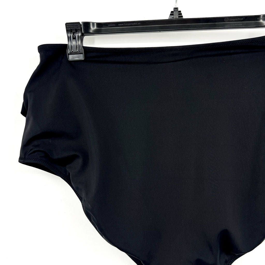 ELOMI Women's Magnetic Twist Front Swim Bottom Size 20 Black High Waist NWT