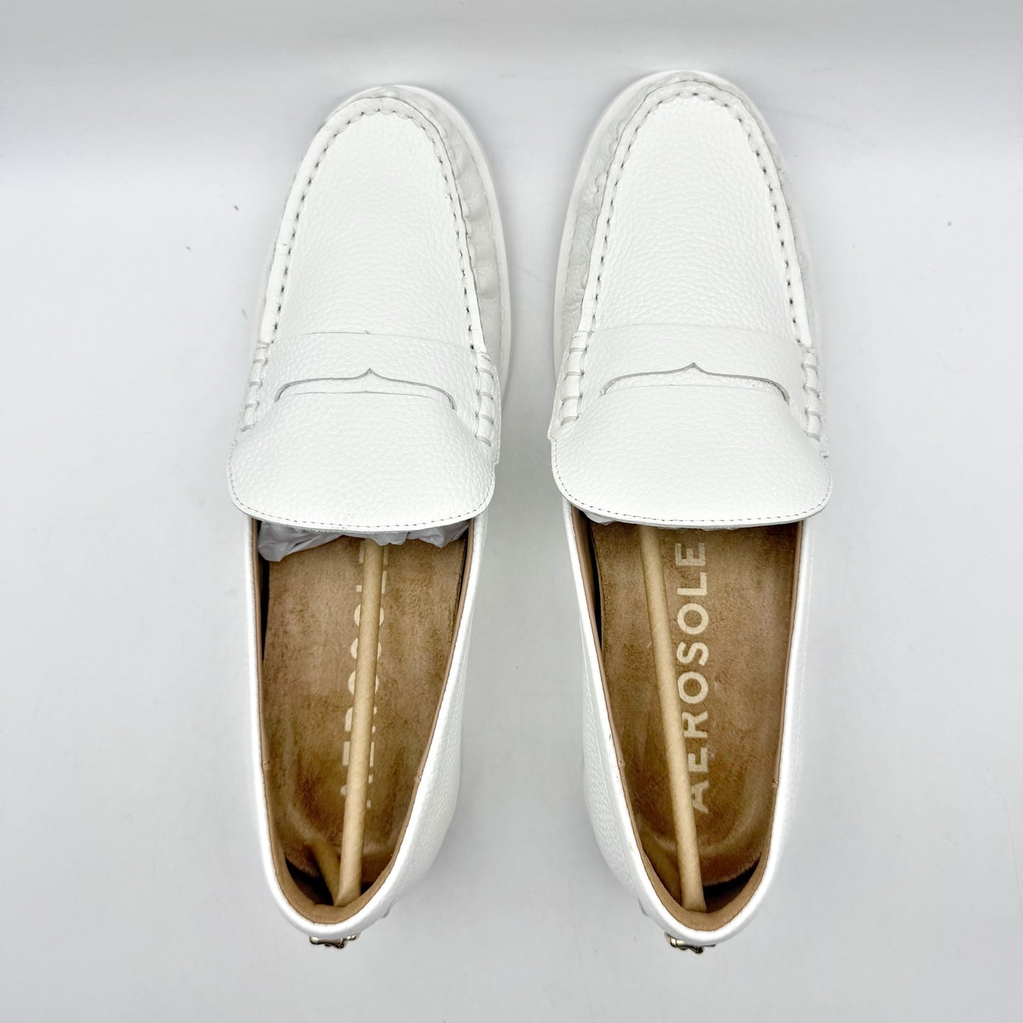 Aerosoles Womens Sienna Loafers US 9.5 M EU 40.5 White Leather NIB