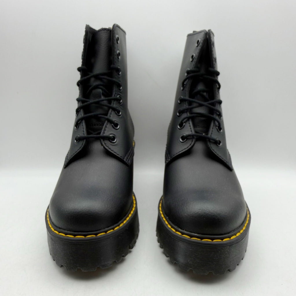 Dr. Martens Womens Sanguine Heeled Ankle Bootie EU 38 US 7 Black Leather NWOB