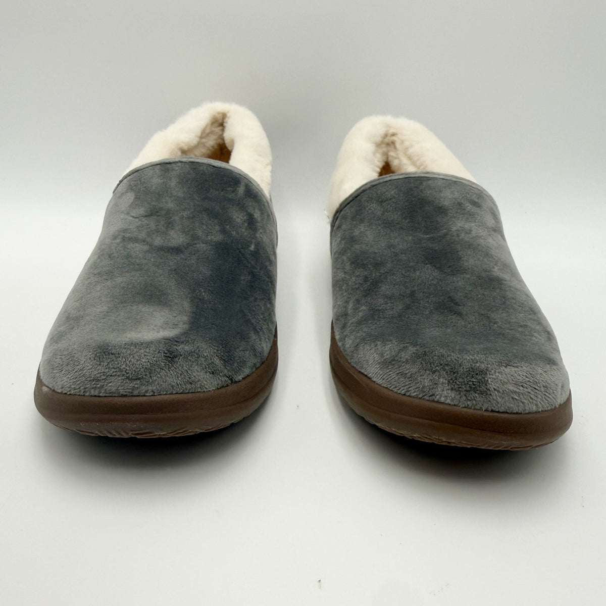 Vionic Womens Clare Slippers Size 8 M EU 38.5 Grey Charcoal Slip On NIB