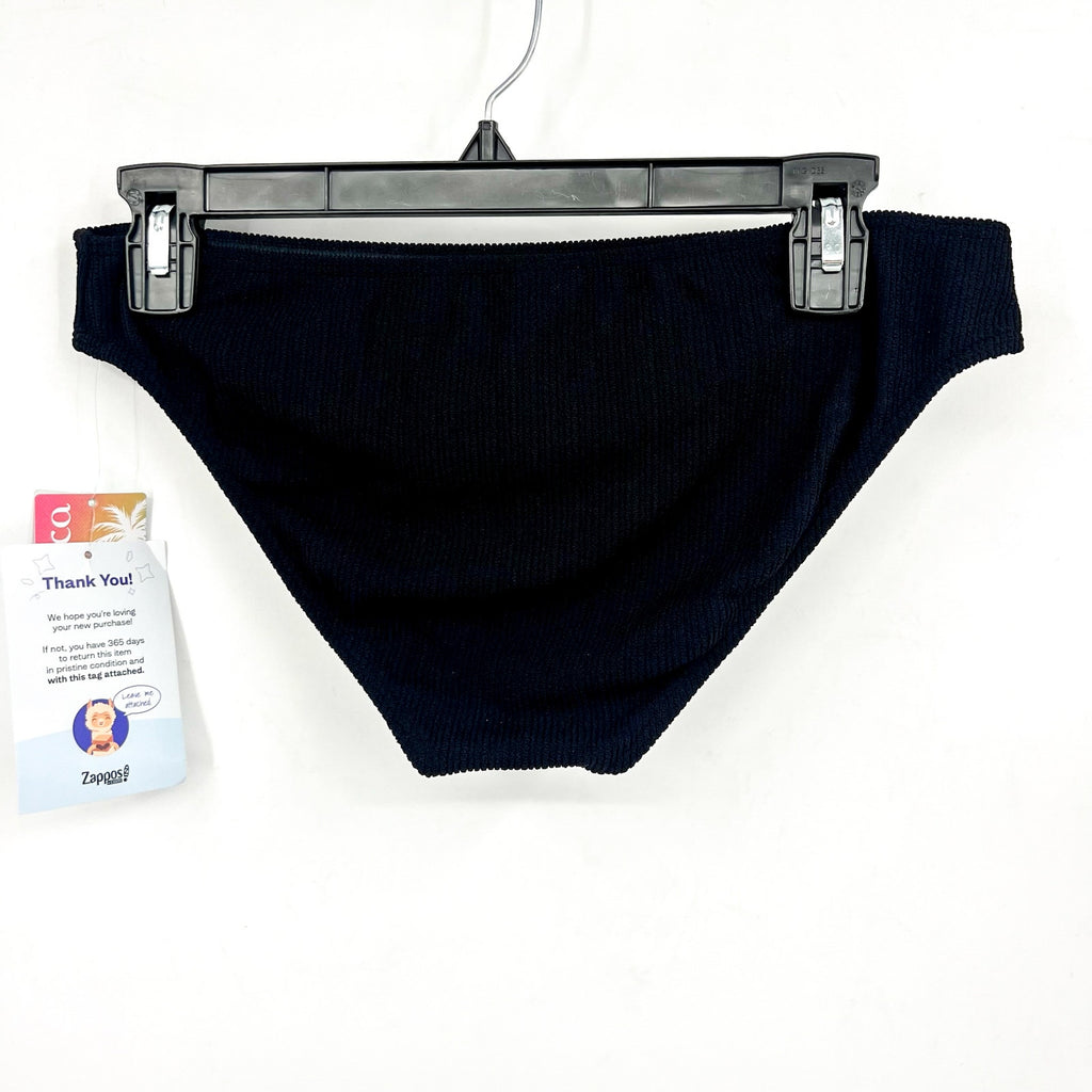 SUNSETS X Pacifica Women's Penny Hipster Bikini Bottom Large Black Rib NWT