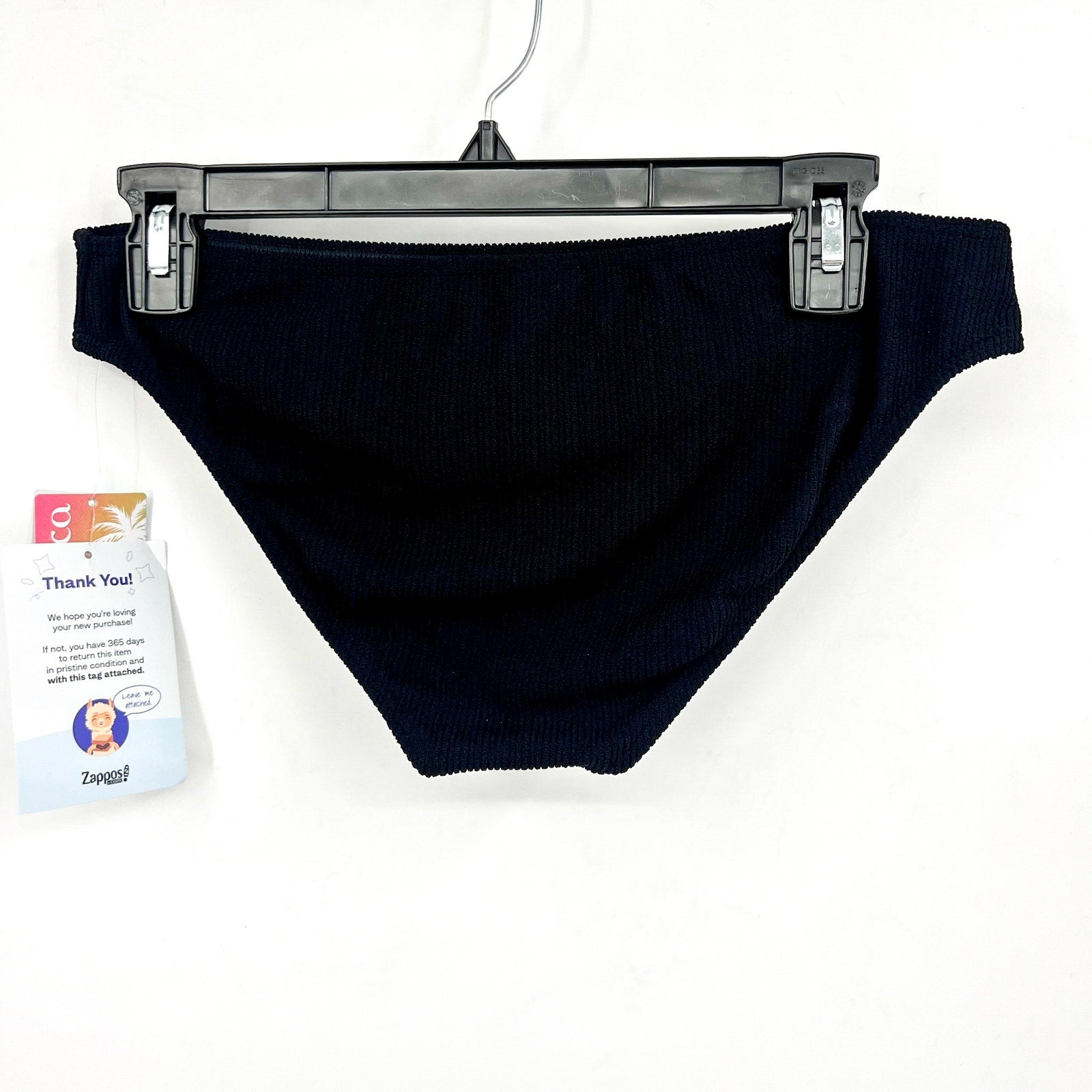 SUNSETS X Pacifica Women's Penny Hipster Bikini Bottom Large Black Rib NWT