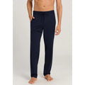 HANRO Men's Night & Day Long Cotton Pants XL Navy Blue Drawstring Pockets NWOT