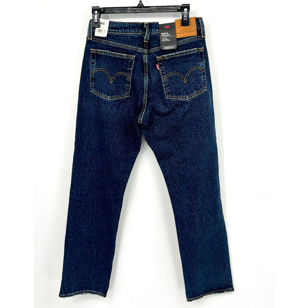 Levi's Womens Wedgie Straight Ankle Jeans 27x28 Indifferent Indigo 349640217 NWT