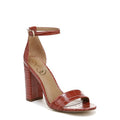 SAM EDELMAN Womens Yaro Dress Sandals Size 7 M Rosed Red Leather Heel NWOB