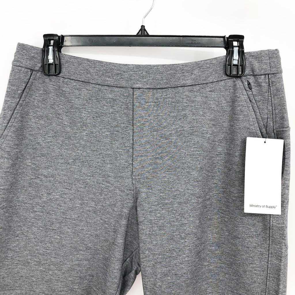 Ministry of Supply Mens Fusion Terry Shorts Large Grey Pull-On 8" NWT