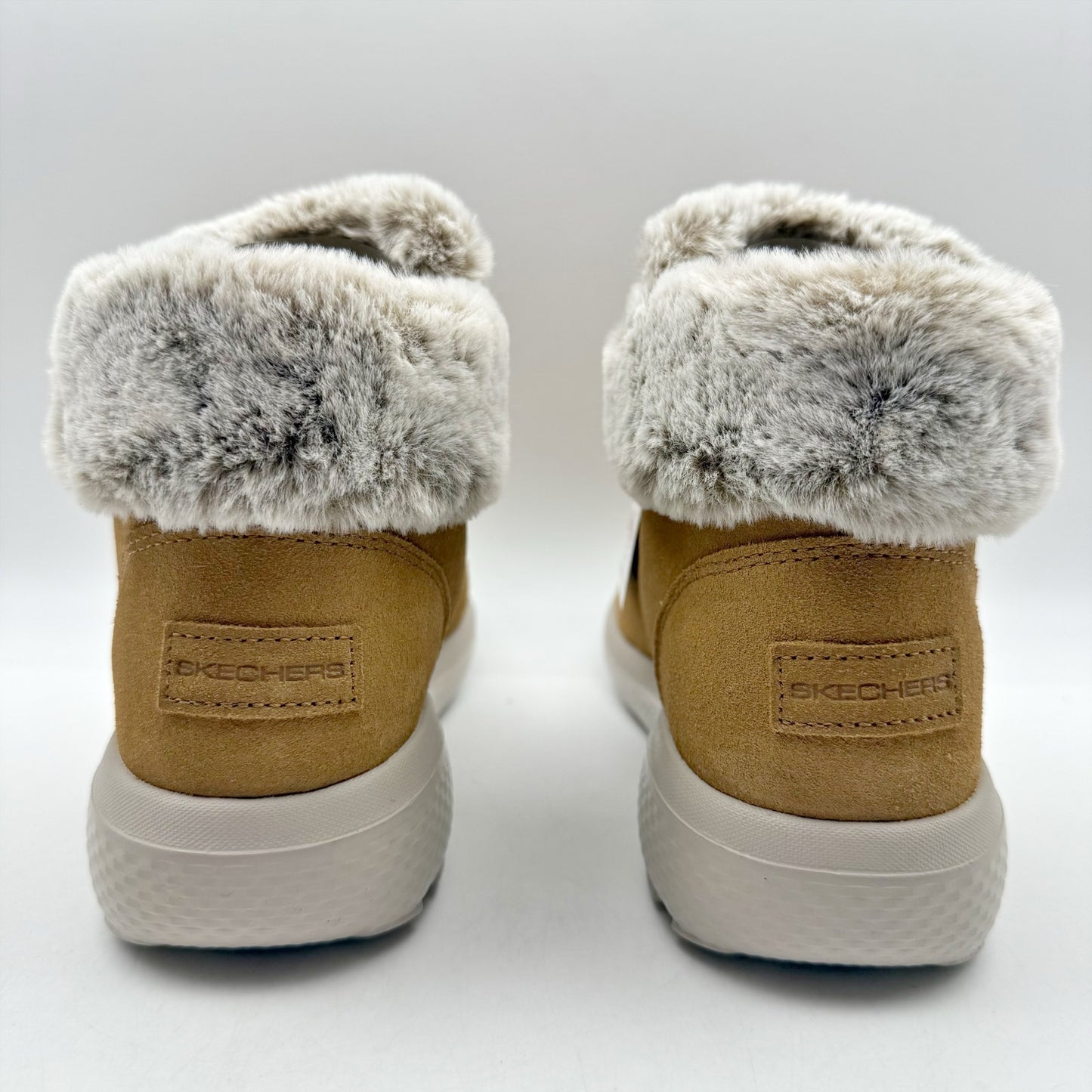 Skechers Women On The Go City Bootie US 6.5 Wide Brown Suede Water Repellent NIB