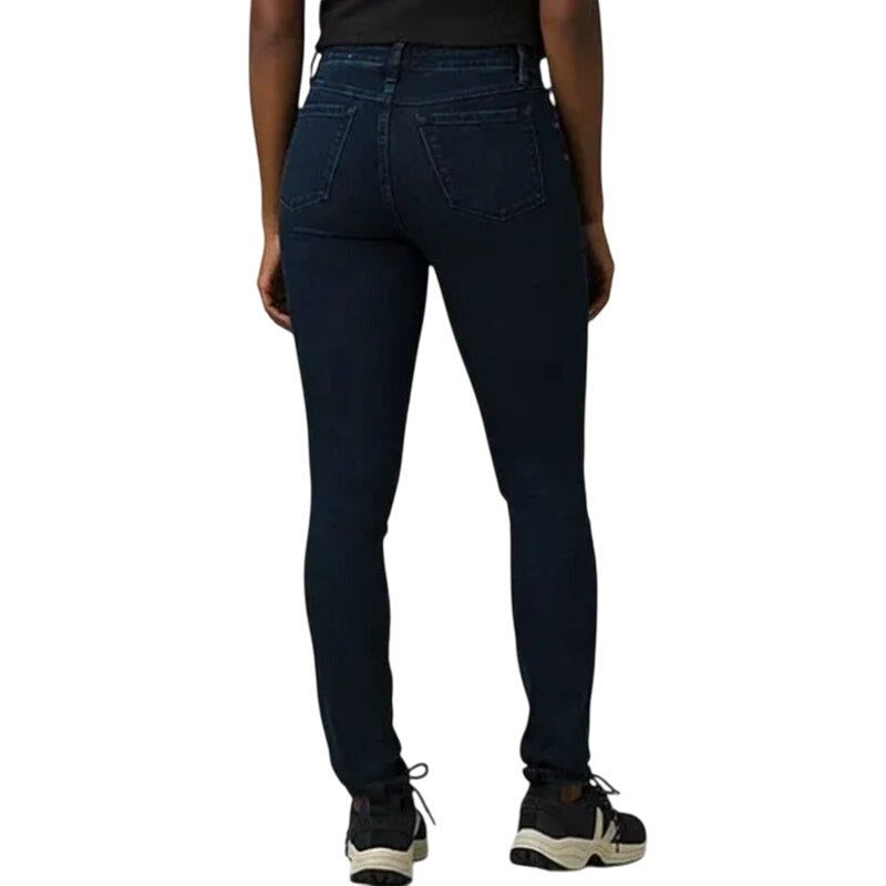 Prana Womens Sienna Skinny Jeans 25x30 US 0 Deep Blue Stretch Denim Mid Rise NWT