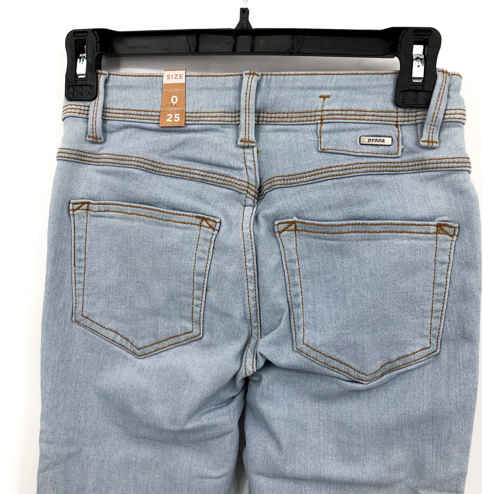 PRANA Women's Soma Skinny Jeans Size 0 25x30 Light Wash Blue Stretch NWT