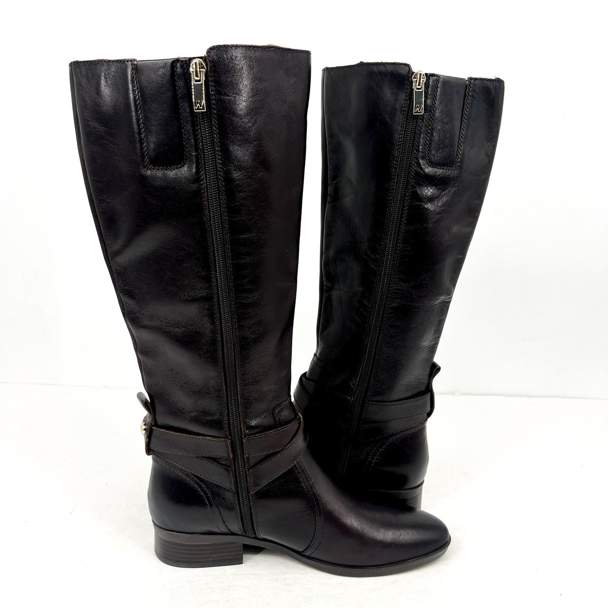 Naturalizer Womens Rena2 Knee High Boots US 8M Dark Brown Leather NWOB