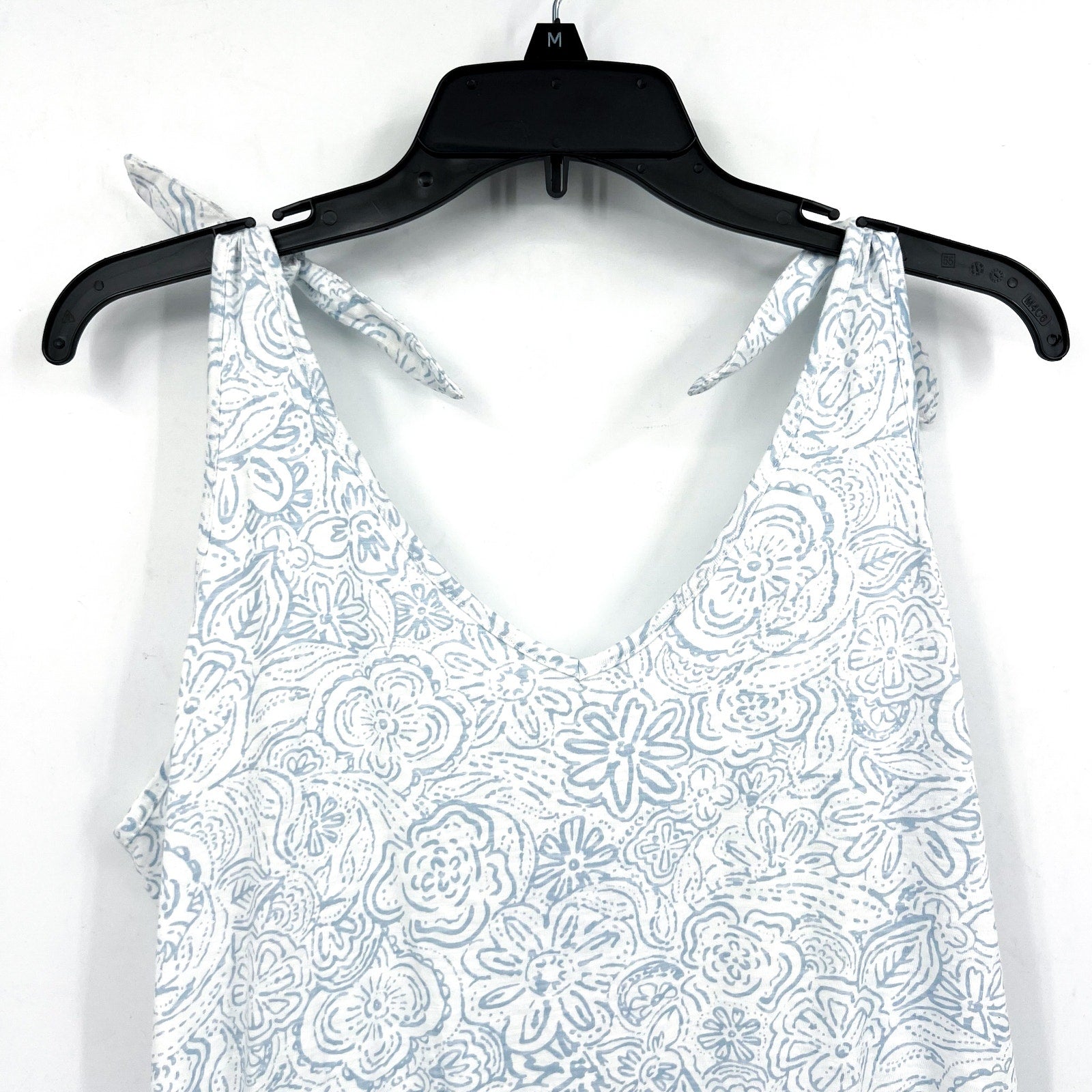 SOUTHERN TIDE Womens Forever Floral Tie Shoulder Romper Small White Sky Blue NWT