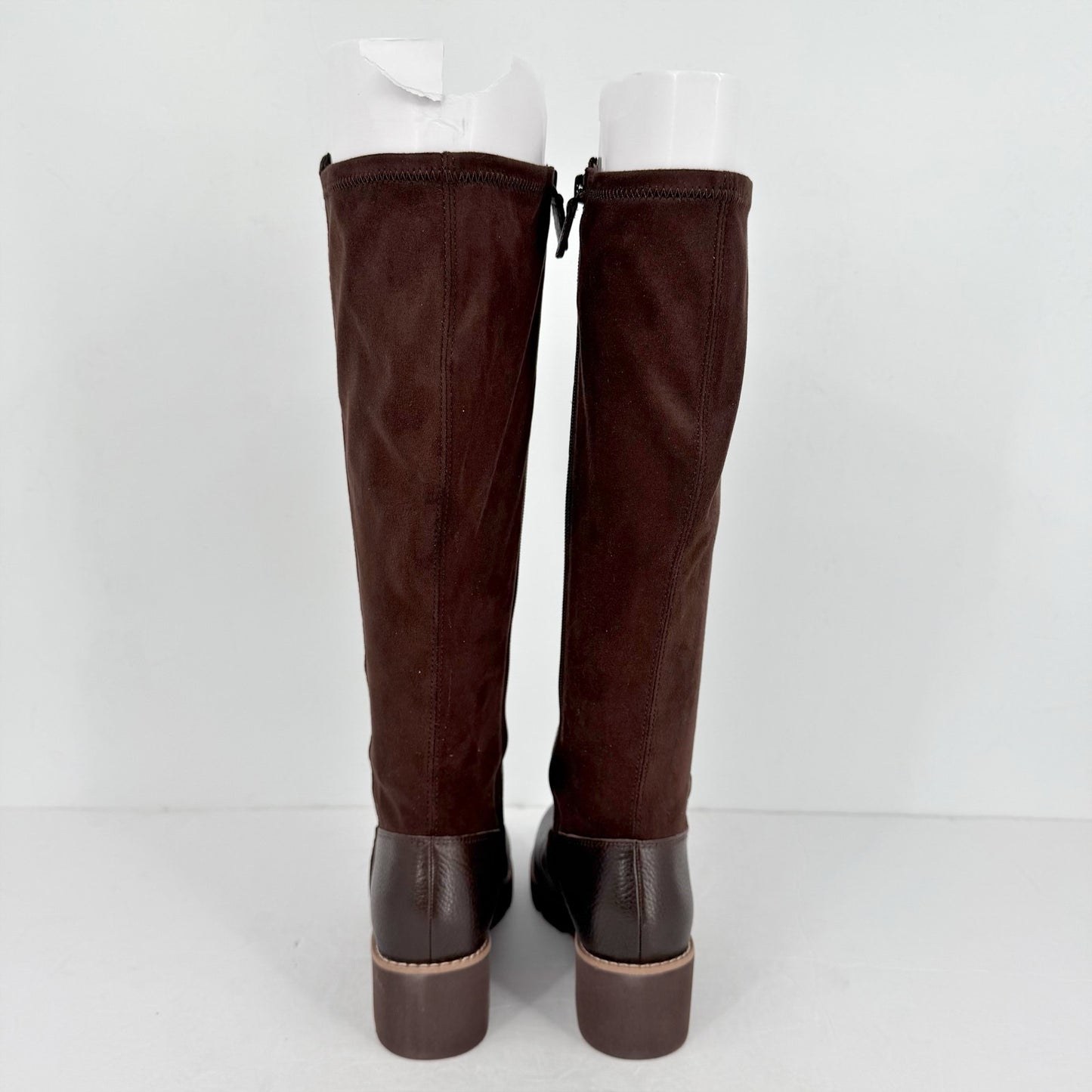 VIONIC Womens Ashland High Shaft Boots US 6M EU 36 Wide Calf Brown Leather NIB