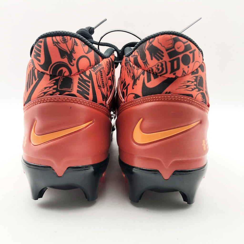 Nike Mens Alpha Menace 4 Pro NRG Molded Football Cleat Size 13 Orange Black NWOB
