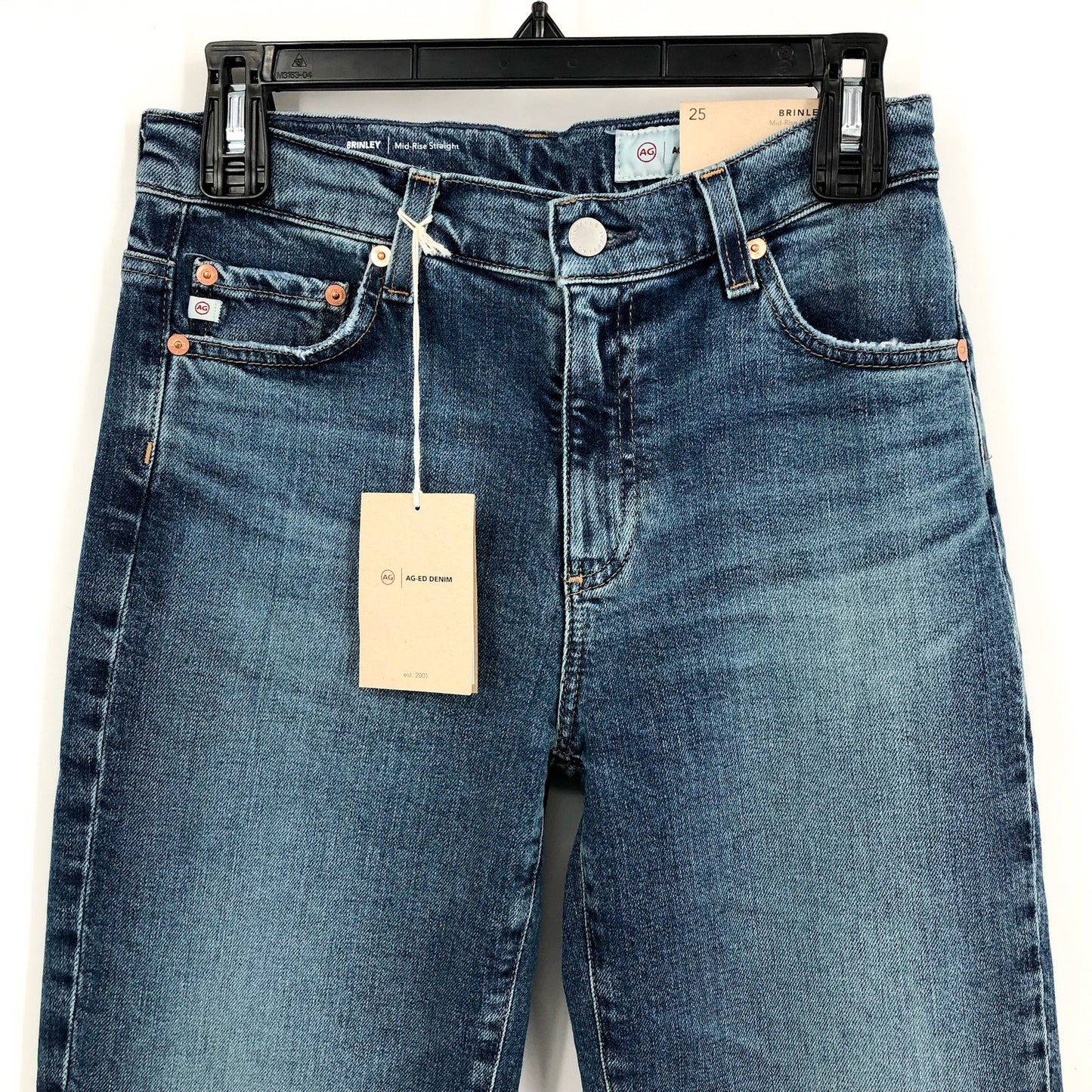 AG ADRIANO GOLDSCHMIED Womens Brinley Straight Jeans Size 25 Blue NWT